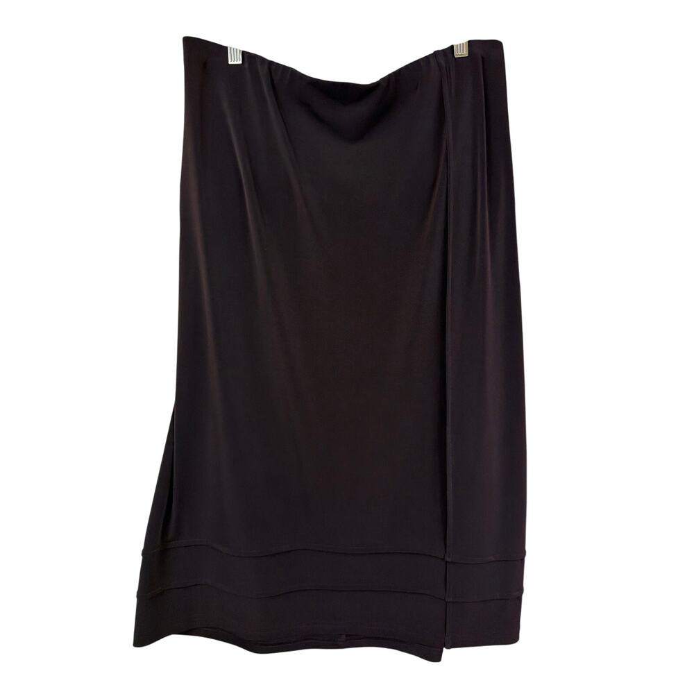 NWT Sympli Purple Classic Straight Midi Skirt Size 2G Made in Canada